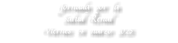 Jornada por la Salud Renal Viernes 14 marzo 2025